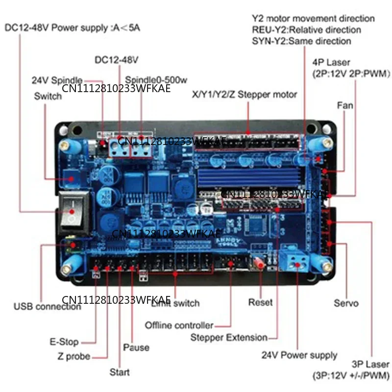 Laser Controller Board - Placa Controladora GRBL para 3 Eixos