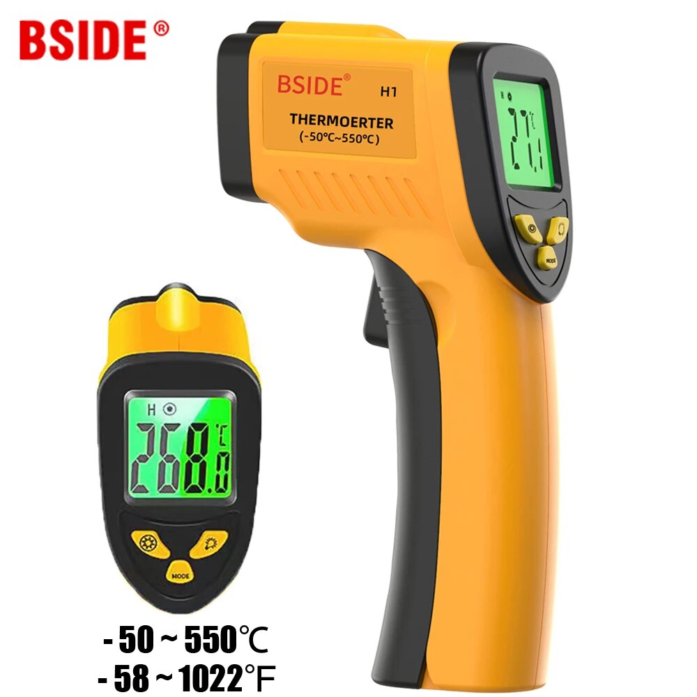 Industrial Laser Thermometer Gun - Termômetro infravermelho Digital sem contato, Pistola