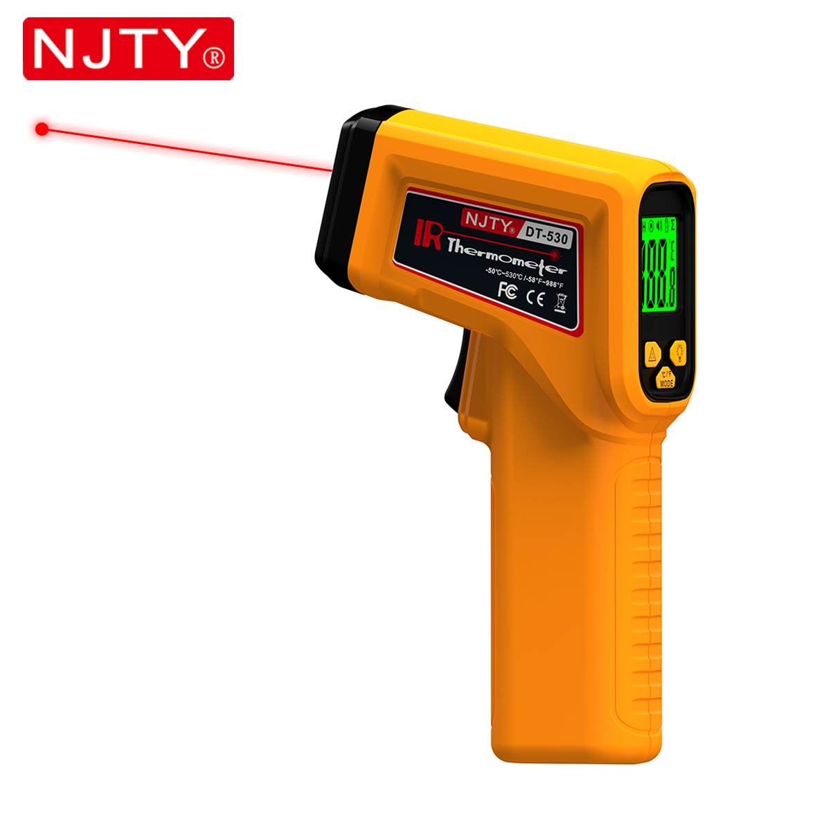 NJTY Termômetro Infravermelho  - Industrial Laser Thermometer Gun avaliação e preço