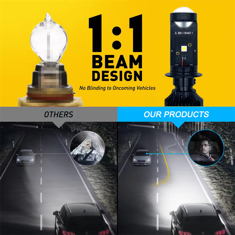 Lâmpada canbus h4 h7 led y10 s - Laser Focus Lens avaliação e preço