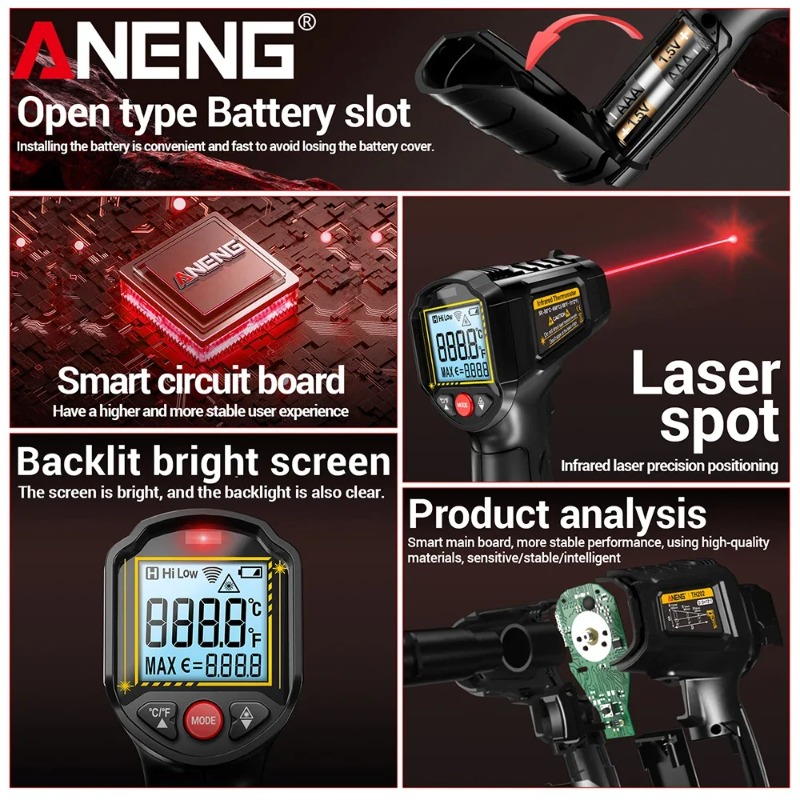Termômetro Infravermelho Sem C - Industrial Laser Thermometer Gun avaliação e preço